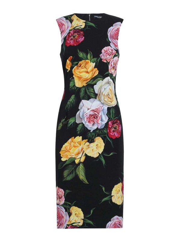 DOLCE & GABBANA: ニーレングスドレス - 膝丈ドレス - 黒