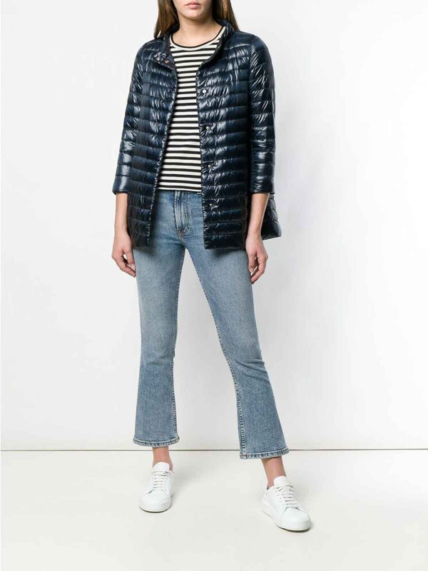 The Best Shops HERNO: Knielange Mäntel - Knielanger Mantel - Blau