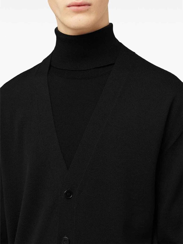The Best Shops JIL SANDER: Suéteres con cuello pico - Suéter Cuello Redondo - Negro