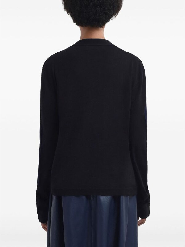 Marni: Strickpullover mit Rundhalsausschnitt online - Rundhalspullover - Blau