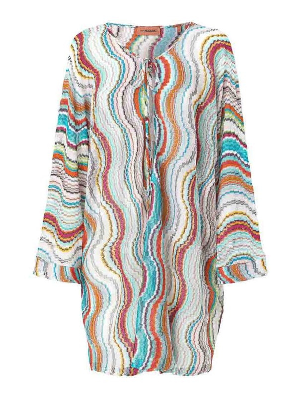 MISSONI: ニーレングスドレス - 膝丈ドレス - ブルー