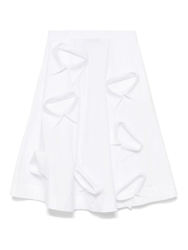 MOSCHINO: Jupes midi et au genou - Jupe Midi - Blanc
