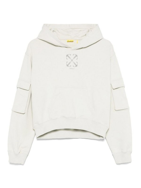 OFF-WHITE: スウェット＆セーター - スウェットシャツ/セーター - グレー