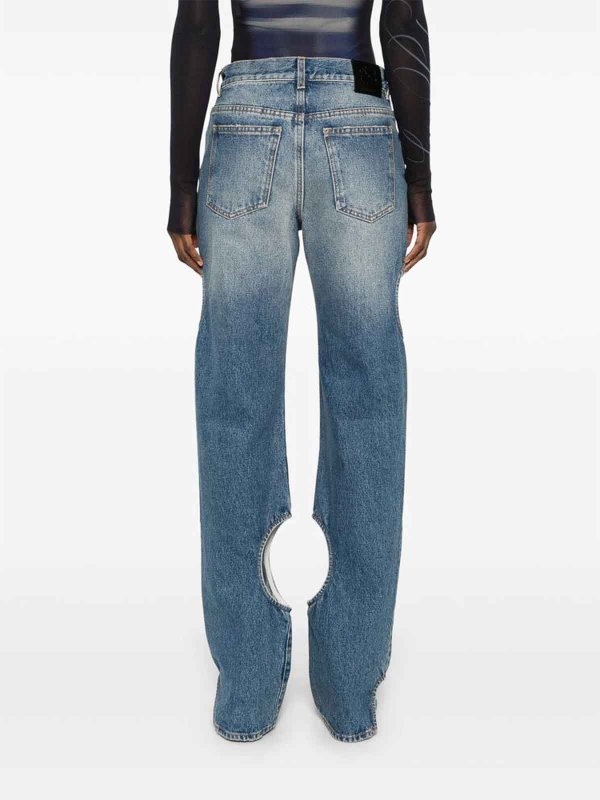 OFF-WHITE: bootcut jeans online - Jeans