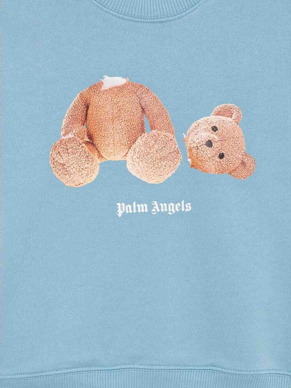 Palm Angels: Suéteres con cuello pico online - Suéter Cuello Redondo - Azul