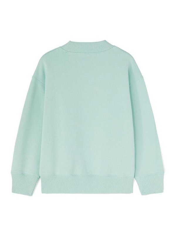 The Best Shops Palm Angels: Strickpullover mit Rundhalsausschnitt - Rundhalspullover - Blau