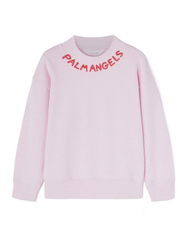 Palm Angels: Pull col rond - Pull Col Rond - Couleur Chair