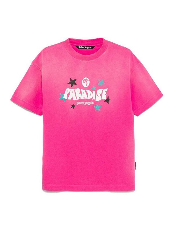 Palm Angels: Camisetas - Camiseta - Color Carne Y Neutral