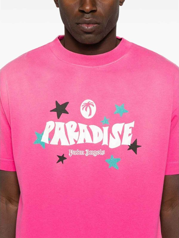 The Best Shops Palm Angels: Camisetas - Camiseta - Color Carne Y Neutral