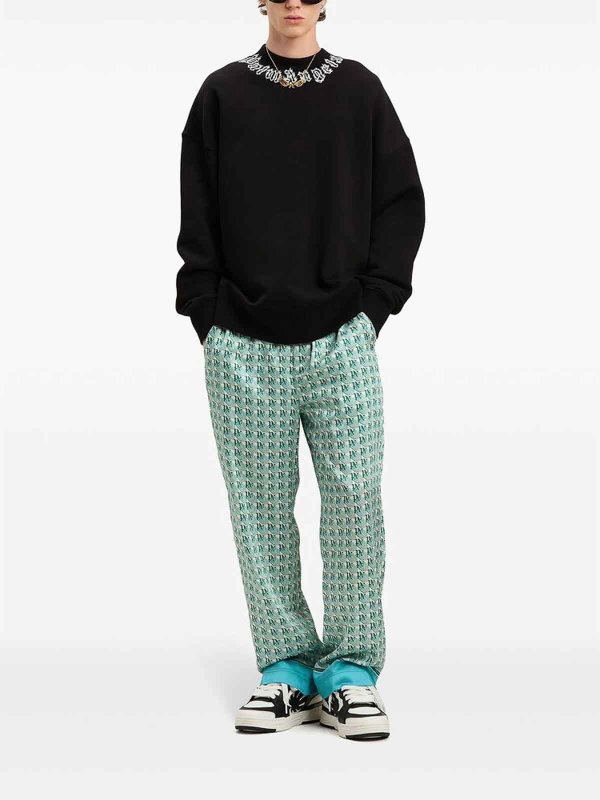 The Best Shops Palm Angels: Rundhalspullover - Schwarz