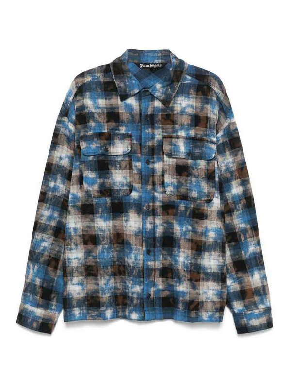 Palm Angels: Camisas - Camisa - Azul