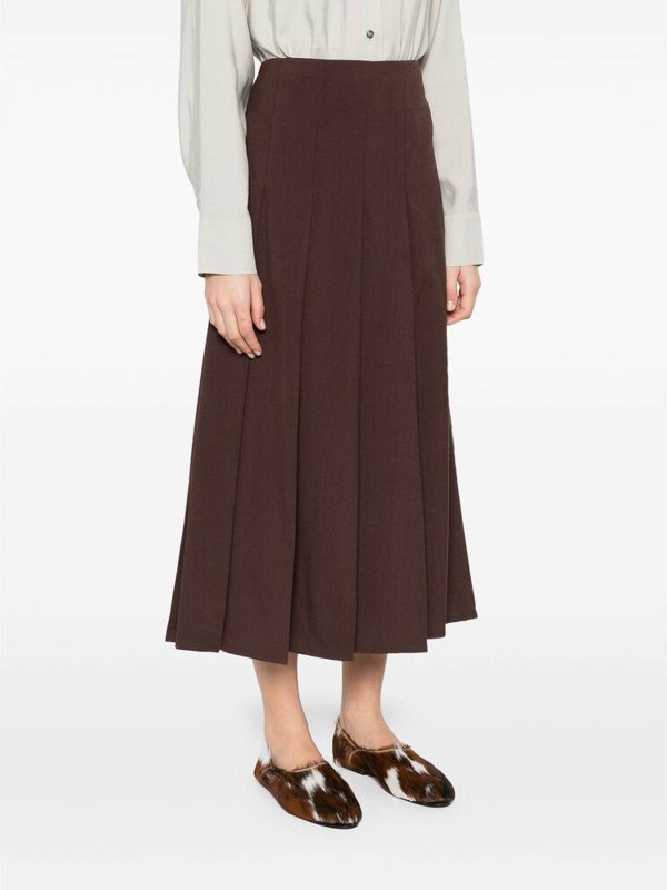 The Best Shops STUDIO NICHOLSON: ニーレングススカート＆ミディ丈 - 膝丈/ミディスカート - ブラウン
