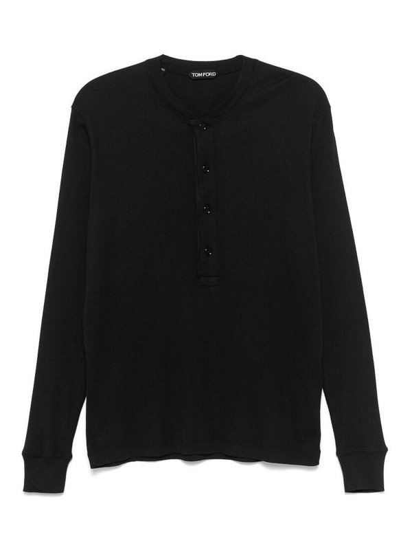 TOM FORD: Suéteres con cuello pico - Suéter Cuello Redondo - Negro