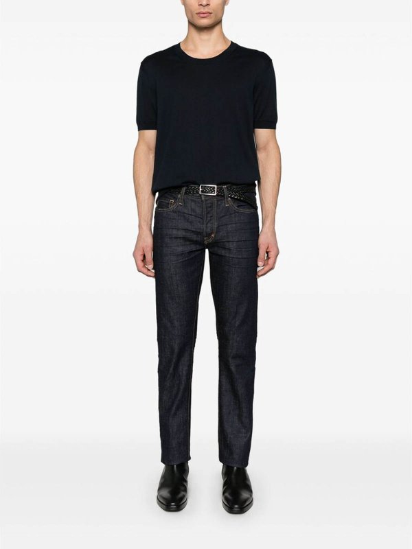 Pull Col Rond - Bleu shop online: TOM FORD