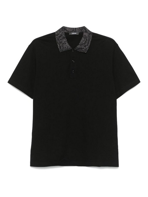 VERSACE: Strickpullover mit Rundhalsausschnitt - Rundhalspullover - Schwarz