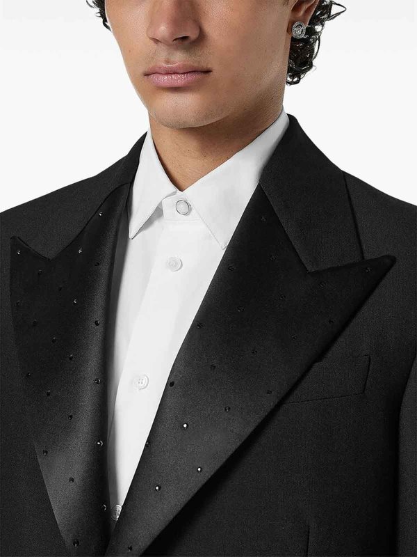 VERSACE: knee length coats online - Outerwear