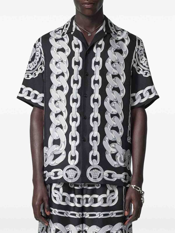 VERSACE: Camisas online - Camisa - Negro