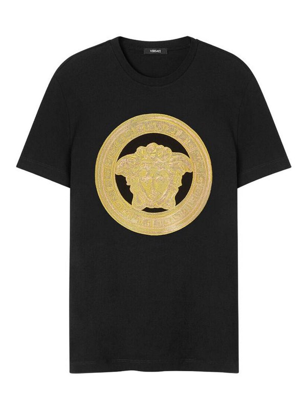 VERSACE: T-shirts - T-Shirt - Schwarz