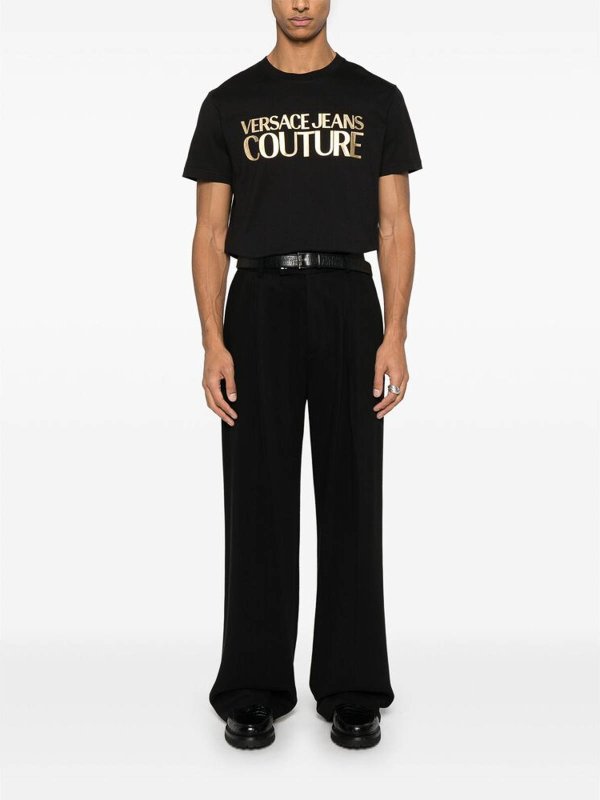 Tシャツ - 黒 shop online: Versace Jeans Couture