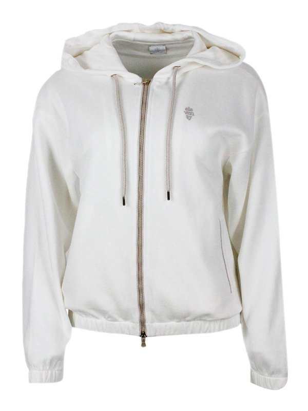 ELEVENTY: Pull col rond - Pull Col Rond - Blanc