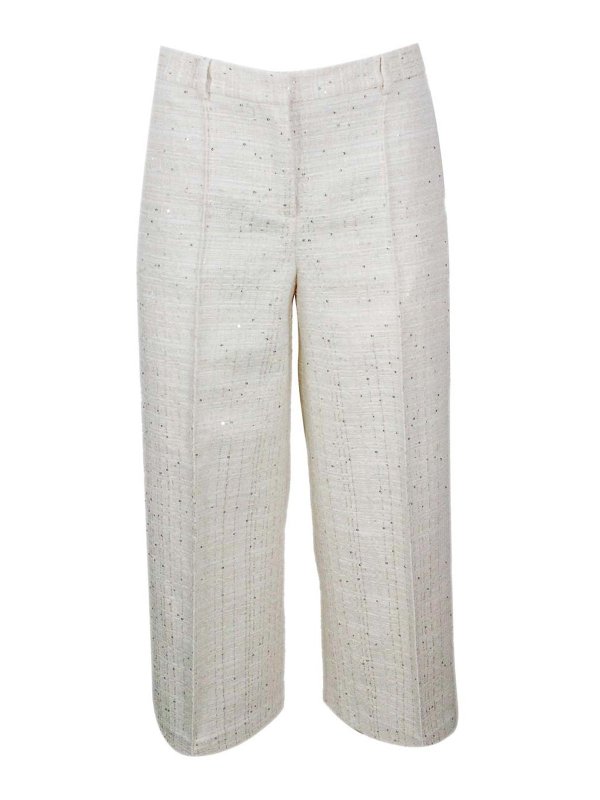 ELEVENTY: Casual Hosen - Casual Hose - Creme