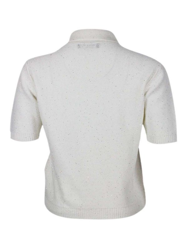 The Best Shops FABIANA FILIPPI: Strickpullover mit Rundhalsausschnitt - Rundhalspullover - Creme