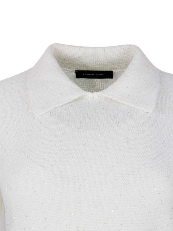 Rundhalspullover - Creme shop online: FABIANA FILIPPI