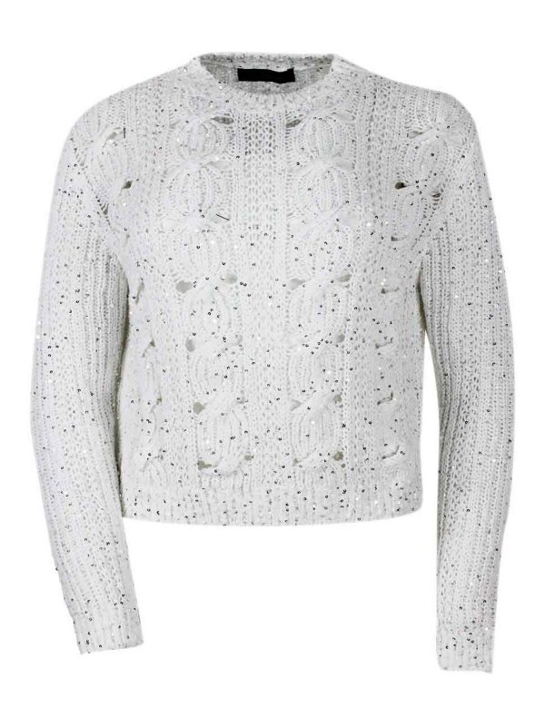 LORENA ANTONIAZZI: crew necks - Sweater  White