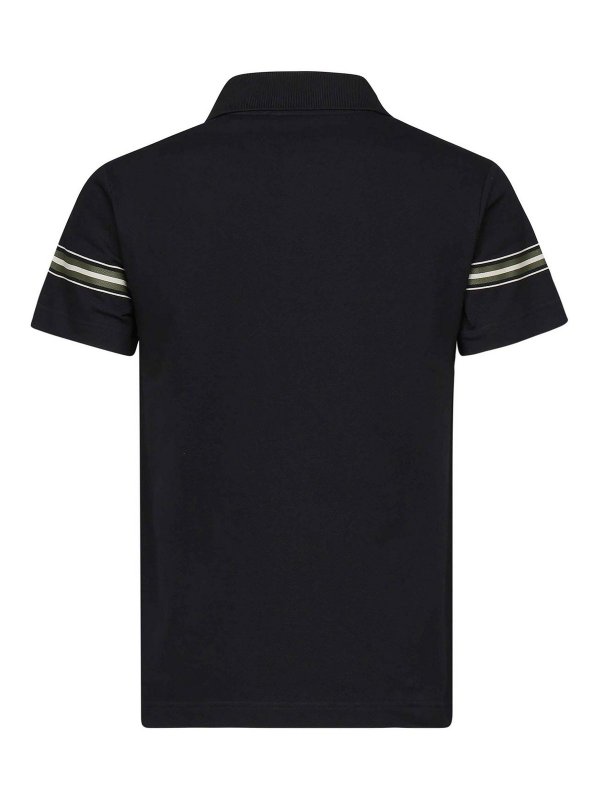 BURBERRY: polo shirts online - Striped Cotton Polo Shirt