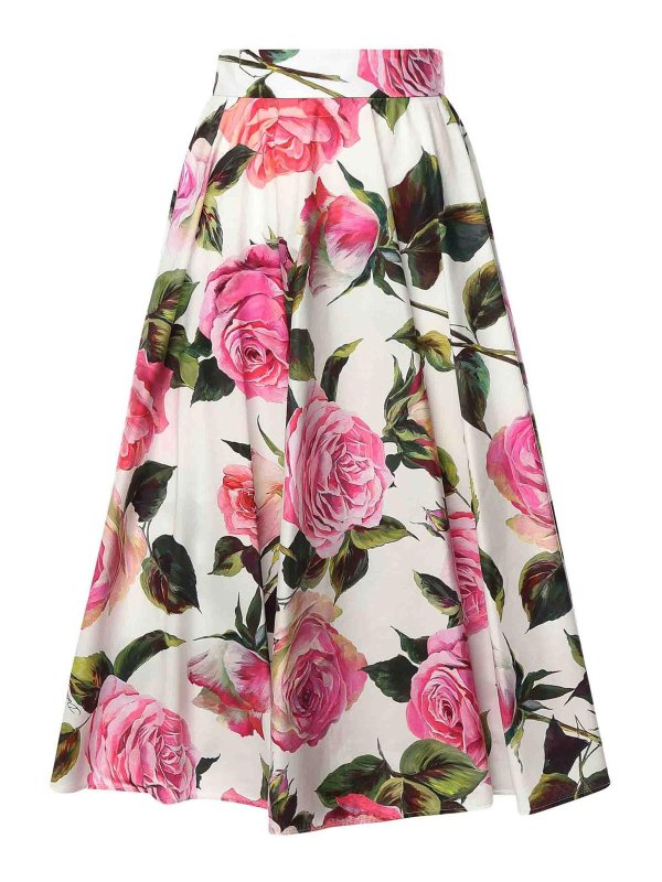 DOLCE & GABBANA: ニーレングススカート＆ミディ丈 - 膝丈/ミディスカート - ヌードカラー