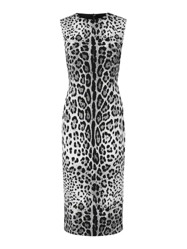 DOLCE & GABBANA: maxi dresses - Leopard Print Midi Dress