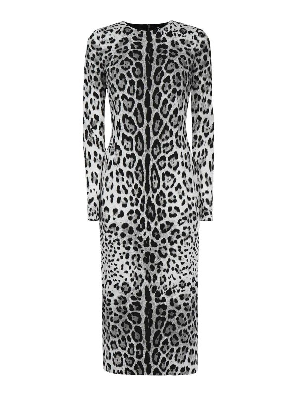 DOLCE & GABBANA: Robe longueur genou - Robe Au Genou - Imprimé Animal