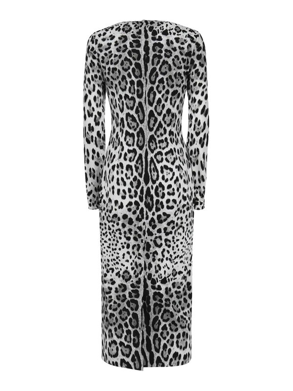 DOLCE & GABBANA: Robe longueur genou online - Robe Au Genou - Imprimé Animal
