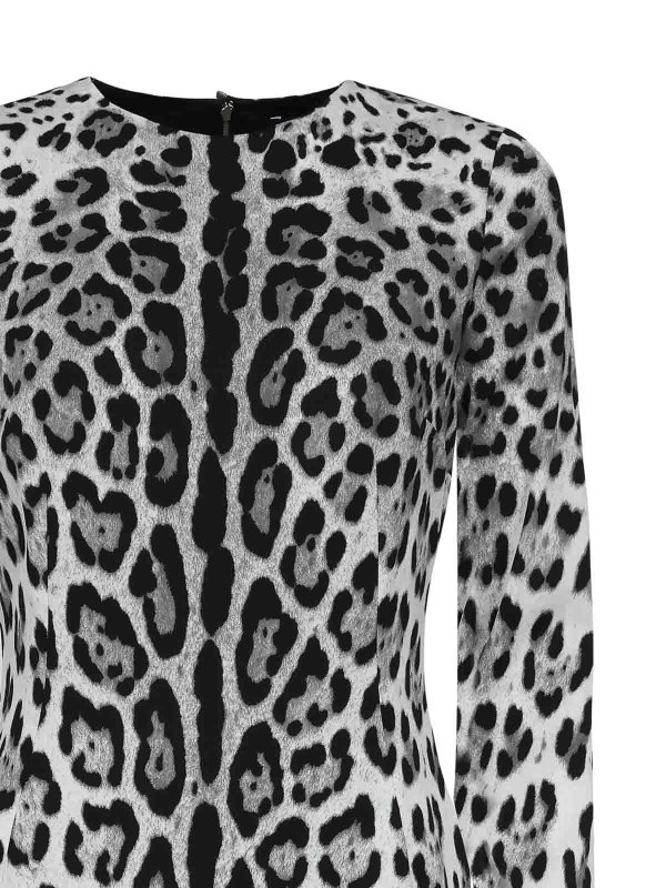 The Best Shops DOLCE & GABBANA: Robe longueur genou - Robe Au Genou - Imprimé Animal