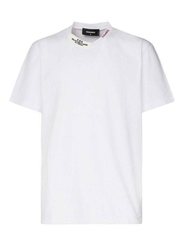 DSQUARED2: t-shirts - Regular Fit T-Shirt With Embroidered Logo