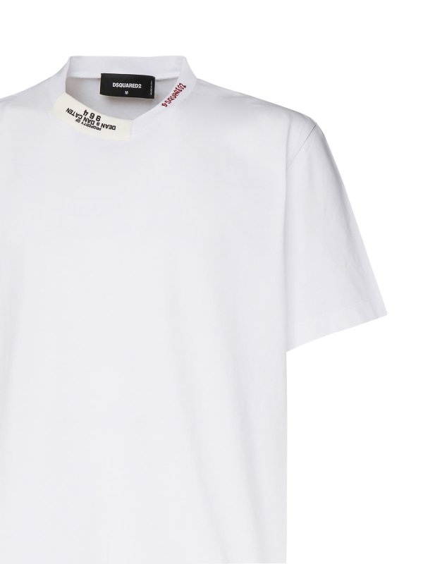 The Best Shops DSQUARED2: t-shirts - Regular Fit T-Shirt With Embroidered Logo