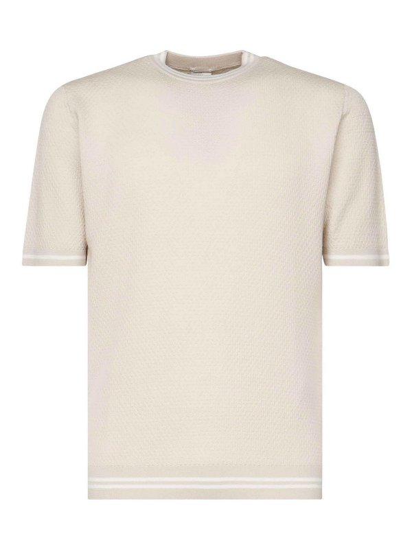 ELEVENTY: Strickpullover mit Rundhalsausschnitt - Rundhalspullover - Beige