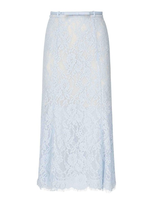 Self Portrait: gonne al ginocchio  e longuette - Gonna midi svasata in pizzo