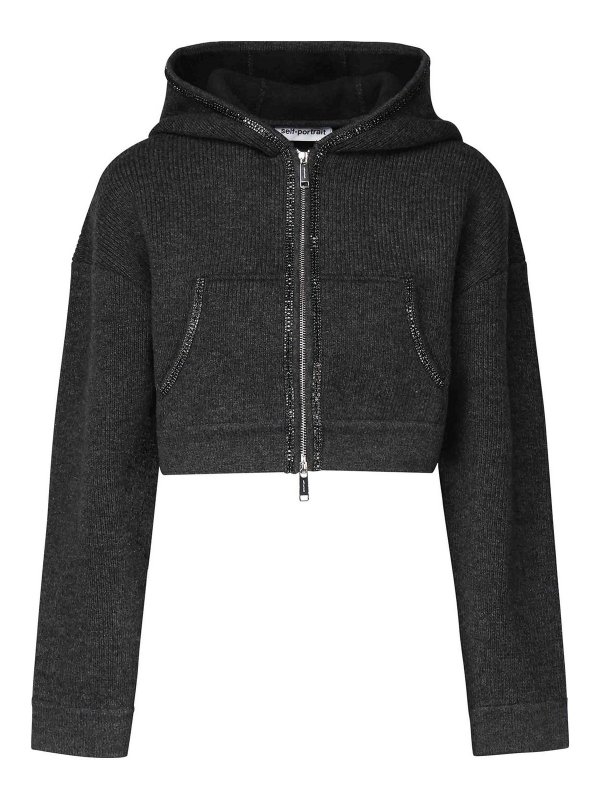 Self Portrait: Sweatshirts und Pullover - Sweatshirt - Grau