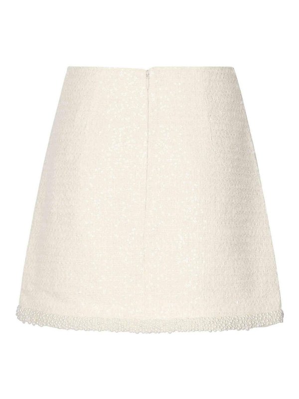 Self Portrait: Faldas media pierna y semilargas online - Falda Semilarga - Blanco