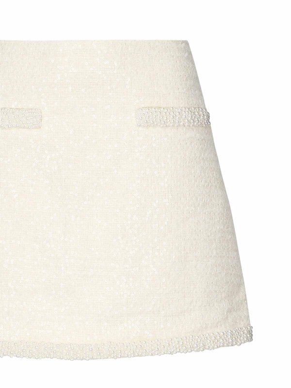 The Best Shops Self Portrait: Faldas media pierna y semilargas - Falda Semilarga - Blanco