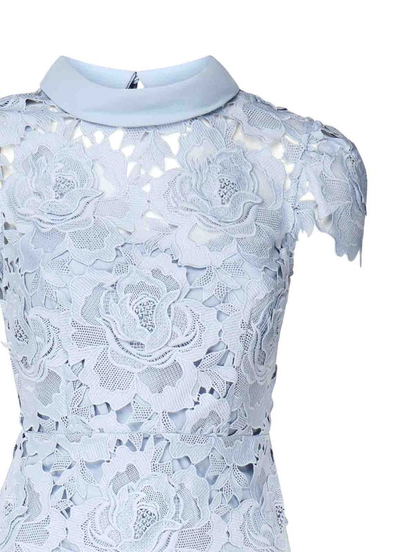 The Best Shops Self Portrait: ニーレングスドレス - 膝丈ドレス - ブルー