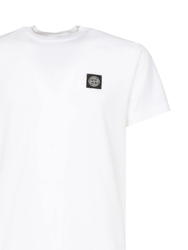 The Best Shops STONE ISLAND: T-shirts - T-Shirt - Weiß