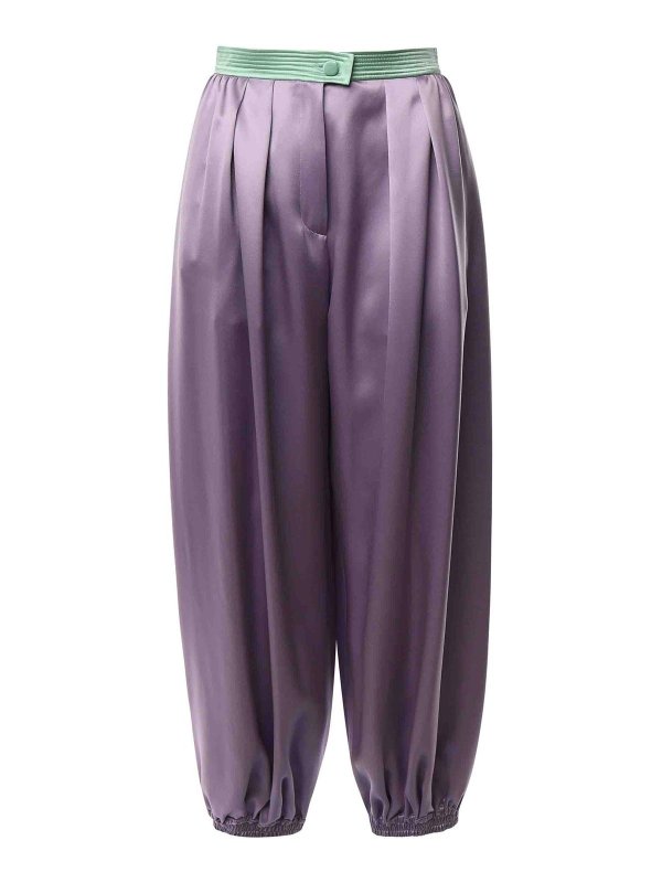 VALENTINO GARAVANI: pantaloni casual - pantaloni in seta