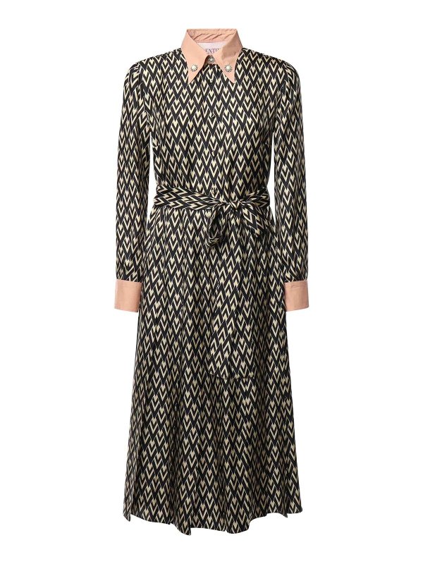 VALENTINO GARAVANI: Vestidos media pierna - Vestido Midi - Negro