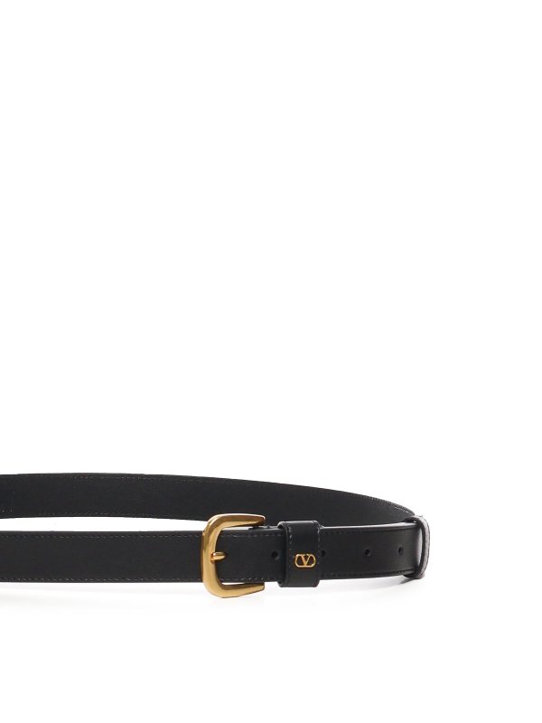 The Best Shops VALENTINO GARAVANI: belts - Vlogo Signature Belt In Shiny Calfskin