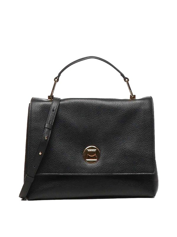 COCCINELLE: cross body bags - Liya Hand Bag In Grained Leather