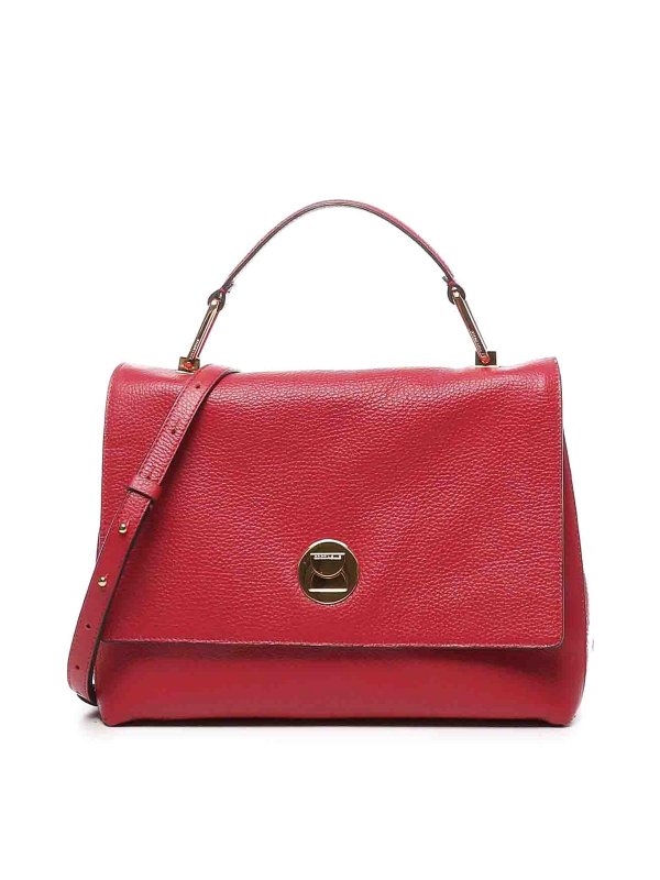 COCCINELLE: borse a tracolla - Borsa a mano Liya in pelle granata