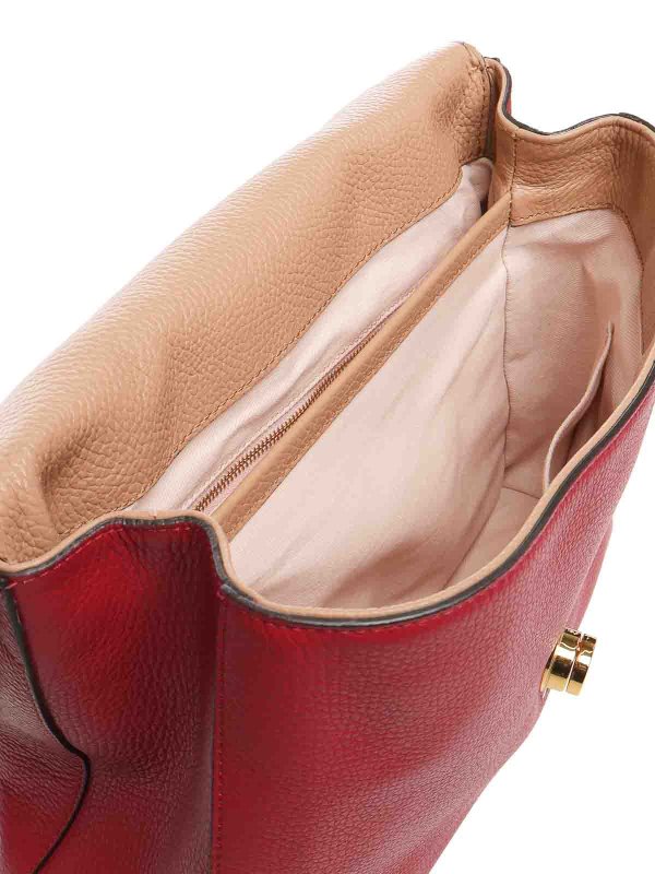 Borsa a mano Liya in pelle granata shop online: COCCINELLE