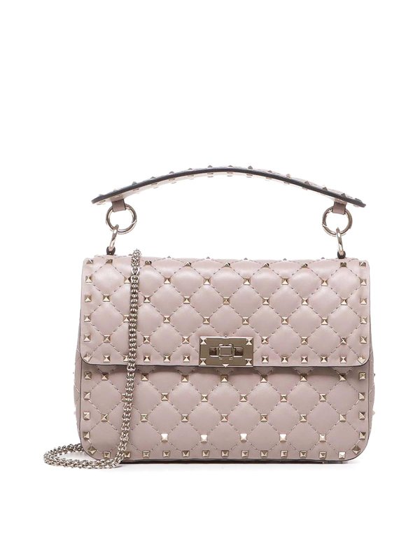 VALENTINO GARAVANI: cross body bags - Medium Nappa Rockstud Spike Bag